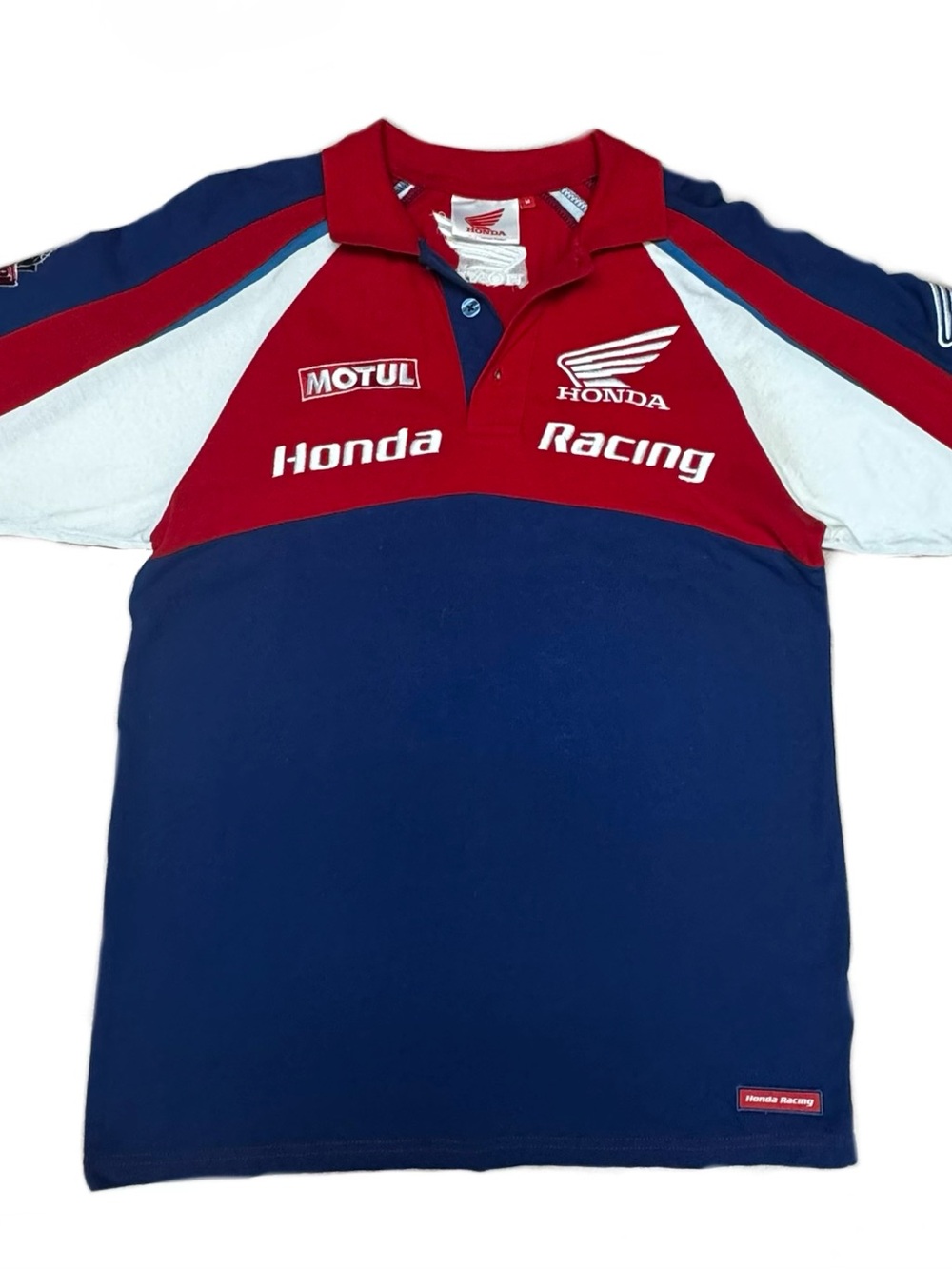 Honda Racing Motorsports Men’s Polo Shirt M Motul Dunlop Clinton embroidered